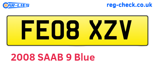 FE08XZV are the vehicle registration plates.