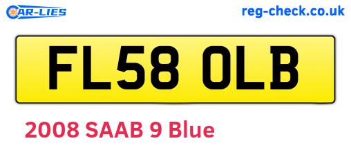 FL58OLB are the vehicle registration plates.