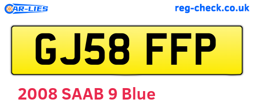GJ58FFP are the vehicle registration plates.
