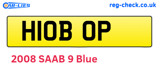 H10BOP are the vehicle registration plates.