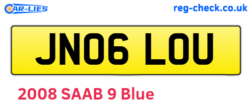 JN06LOU are the vehicle registration plates.