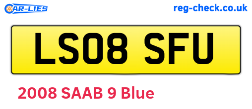 LS08SFU are the vehicle registration plates.