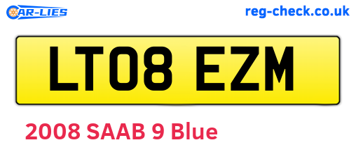 LT08EZM are the vehicle registration plates.