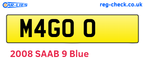 M4GOO are the vehicle registration plates.