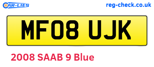 MF08UJK are the vehicle registration plates.