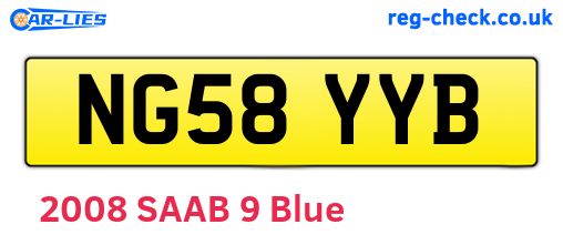 NG58YYB are the vehicle registration plates.