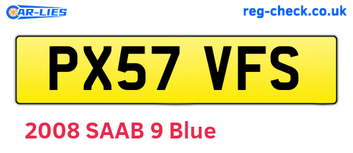 PX57VFS are the vehicle registration plates.