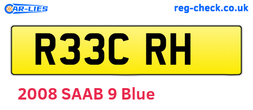 R33CRH are the vehicle registration plates.