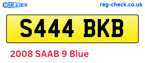 S444BKB are the vehicle registration plates.