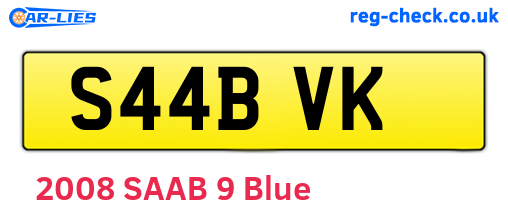 S44BVK are the vehicle registration plates.