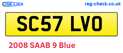 SC57LVO are the vehicle registration plates.