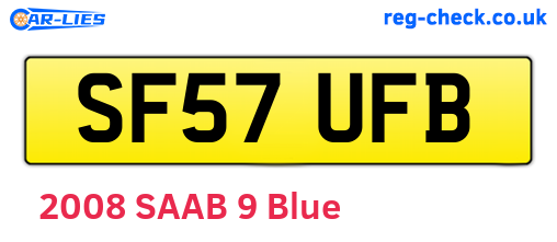 SF57UFB are the vehicle registration plates.