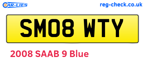 SM08WTY are the vehicle registration plates.