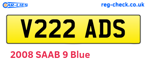 V222ADS are the vehicle registration plates.