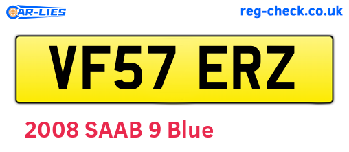 VF57ERZ are the vehicle registration plates.