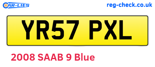 YR57PXL are the vehicle registration plates.