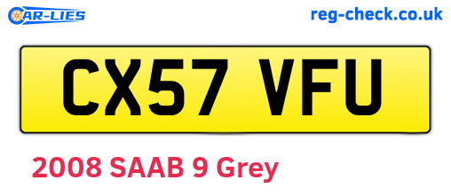 CX57VFU are the vehicle registration plates.