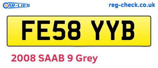 FE58YYB are the vehicle registration plates.