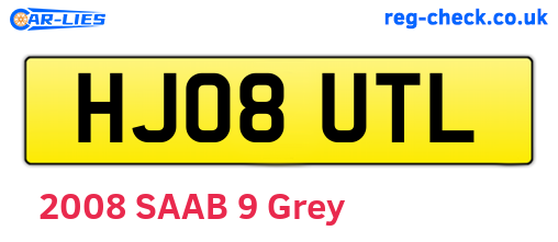 HJ08UTL are the vehicle registration plates.