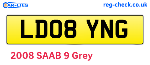 LD08YNG are the vehicle registration plates.