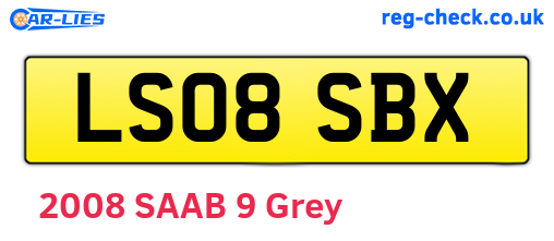 LS08SBX are the vehicle registration plates.