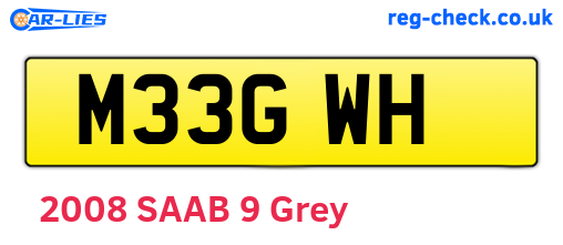 M33GWH are the vehicle registration plates.