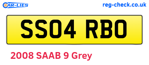 SS04RBO are the vehicle registration plates.