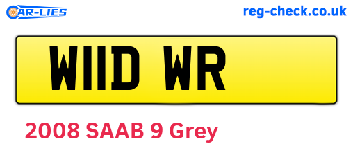 W11DWR are the vehicle registration plates.