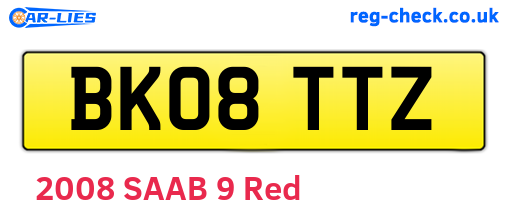BK08TTZ are the vehicle registration plates.
