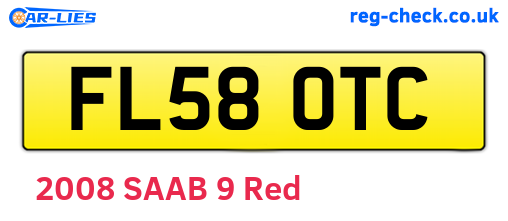 FL58OTC are the vehicle registration plates.