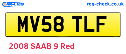 MV58TLF are the vehicle registration plates.
