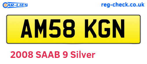AM58KGN are the vehicle registration plates.