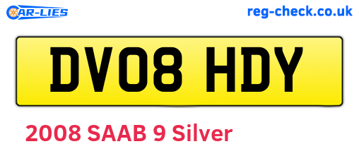 DV08HDY are the vehicle registration plates.