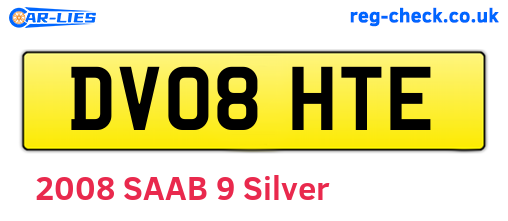 DV08HTE are the vehicle registration plates.