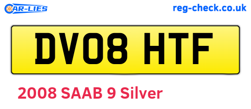 DV08HTF are the vehicle registration plates.