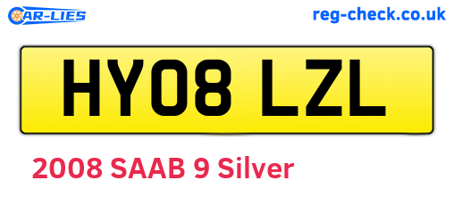 HY08LZL are the vehicle registration plates.