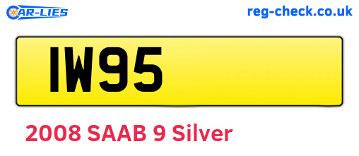 IW95 are the vehicle registration plates.