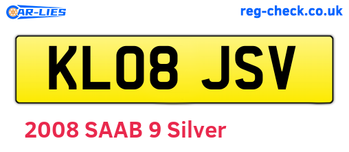 KL08JSV are the vehicle registration plates.