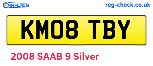 KM08TBY are the vehicle registration plates.