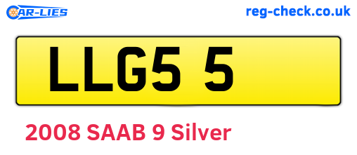 LLG55 are the vehicle registration plates.