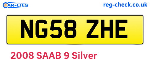 NG58ZHE are the vehicle registration plates.