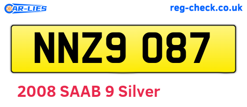NNZ9087 are the vehicle registration plates.