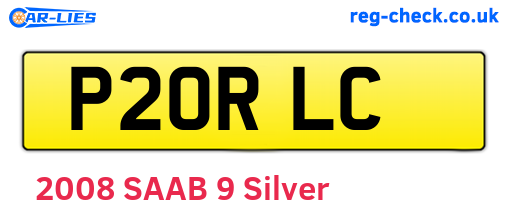 P20RLC are the vehicle registration plates.