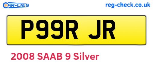 P99RJR are the vehicle registration plates.