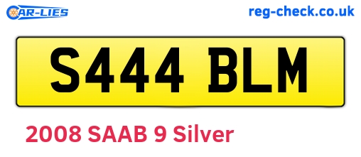 S444BLM are the vehicle registration plates.