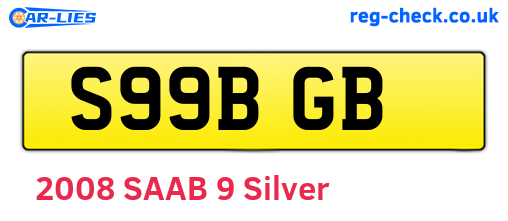 S99BGB are the vehicle registration plates.