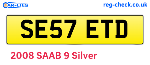 SE57ETD are the vehicle registration plates.
