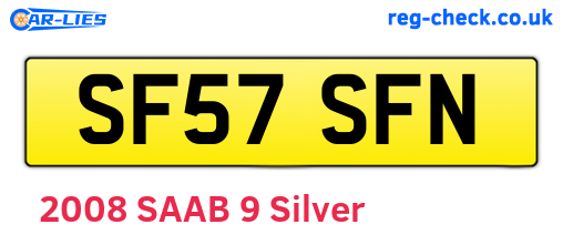 SF57SFN are the vehicle registration plates.