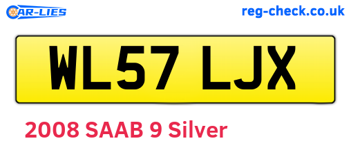 WL57LJX are the vehicle registration plates.