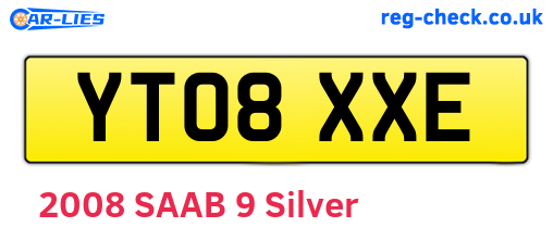 YT08XXE are the vehicle registration plates.